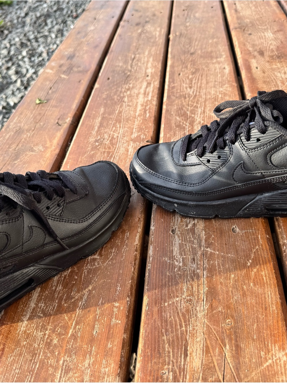 Nike Black Leather Air Max Sneakers - Picture 5 of 7